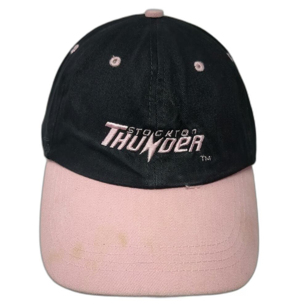 Destroyer Headwear Stockton Thunder Baseball Cap Black Pink One Size Hockey Hat